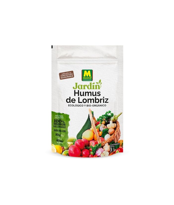HUMUS LOMBRIZ ECOLOGICO MASSO 3L