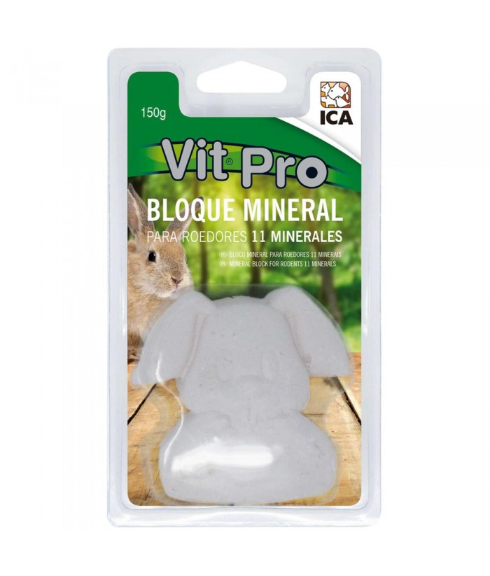 BLOQUE MINERAL BLANCO 9x6x3CM ROEDORES 