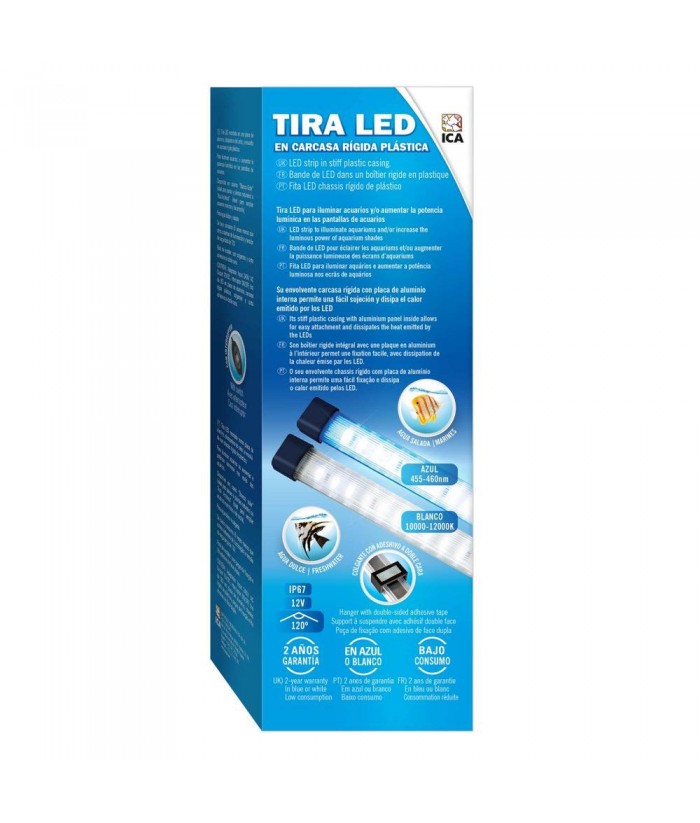 TIRA LED AZUL CARCASA RIGIDA 87 5CM ICA 