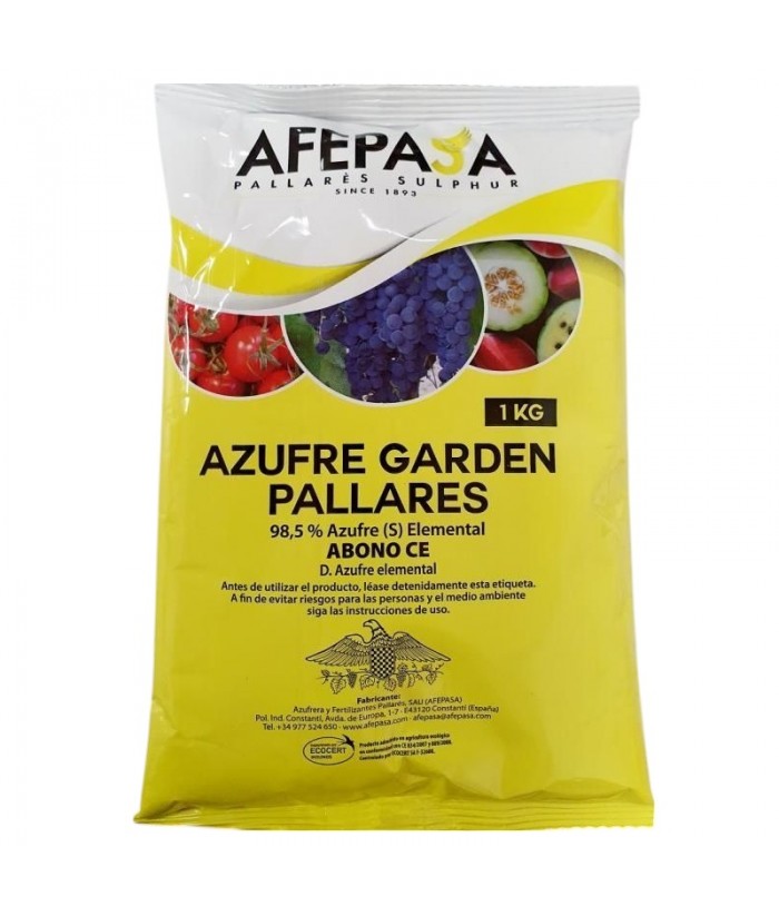 AZUFRE MICRONIZADO 98 5  1KG PALLARES