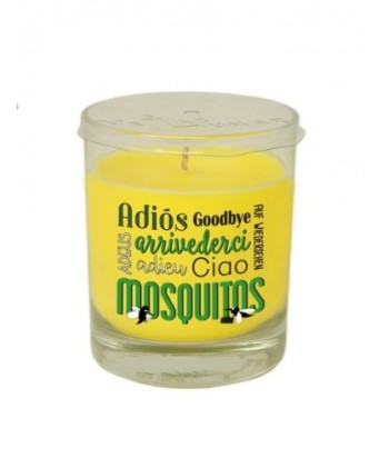 VELA ANTIMOSQUITO VASO VIDRIO CITRONELA ADIOS