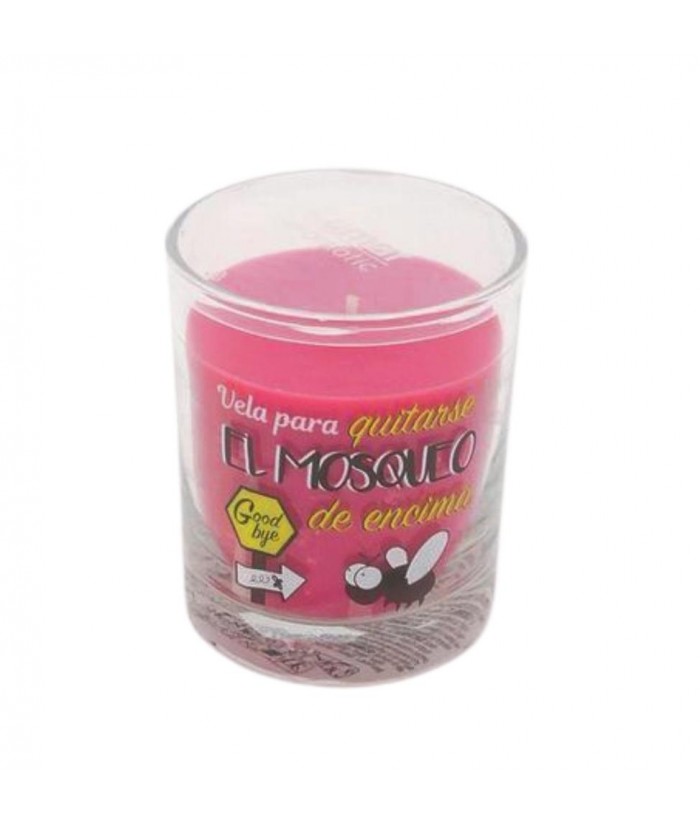 VELA ANTIMOSCAS VASO VIDRIO MOSQUEO