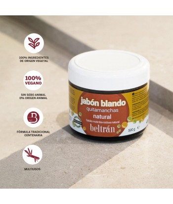 JABON BLANDO QUITAMANCHAS 500GR NATURAL BELTRAN