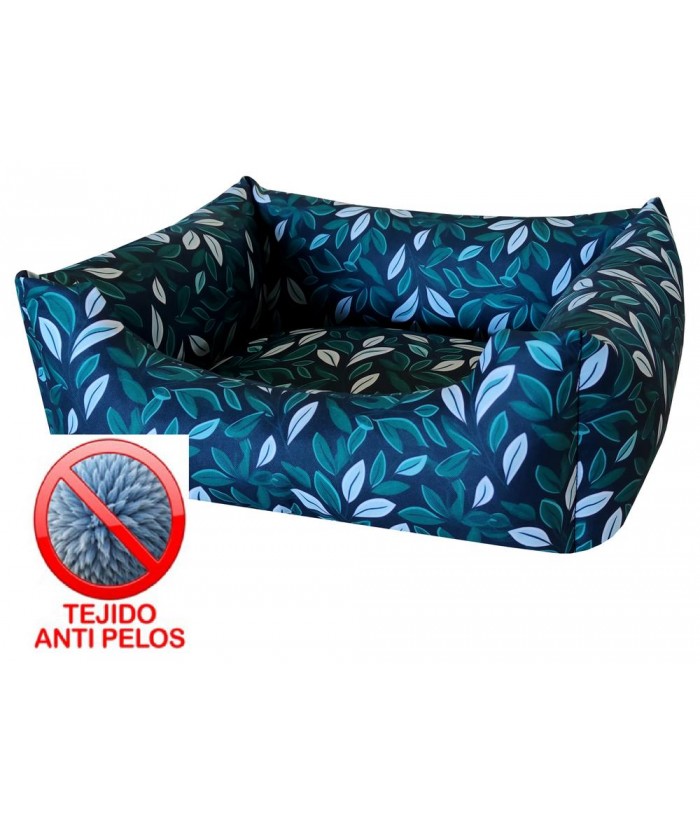 CUNA CUADRADA ANTIPELOS 50x40CM TROPICAL VERDE 162