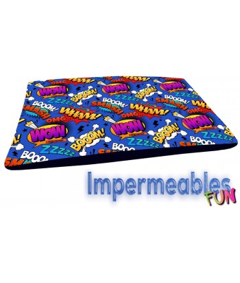COLCHONETA IMPERMEABLE 60x40x12CM COMIC AZUL