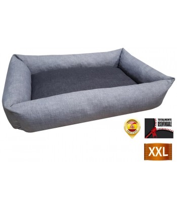 CUNA CUADRADA MULLIDA XXL 110x85CM GRIS PERLA