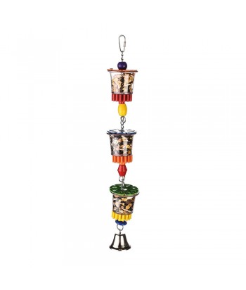JUGUETE PAJAROS DISPENSADOR CUBOS 46CM ICA