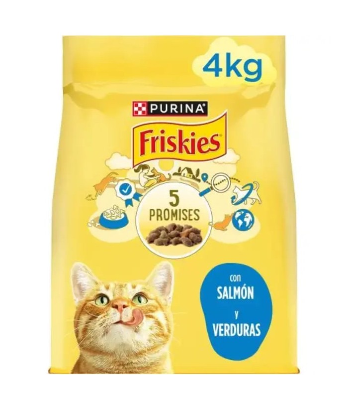 FRISKIES GATOS SALMON Y VERDURAS 4KG