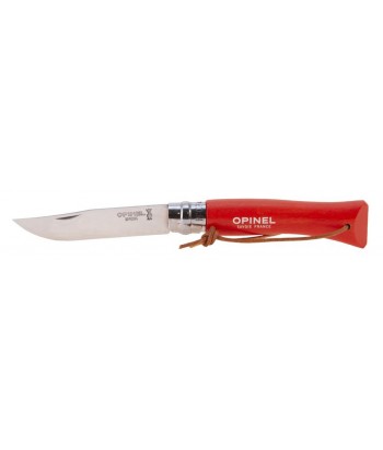 NAVAJA OPINEL Nº7 INOX ROJO CON CORDEL