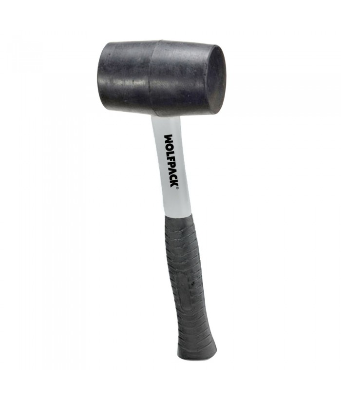 MAZA GOMA NEGRA 500GR M/FIBRA WOLFPACK