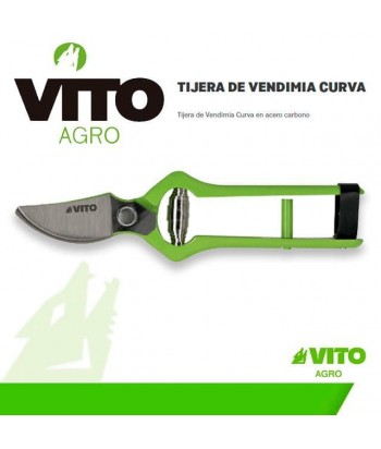 TIJERA PODA VENDIMIA 1MANO CURVA 18CM VITO 