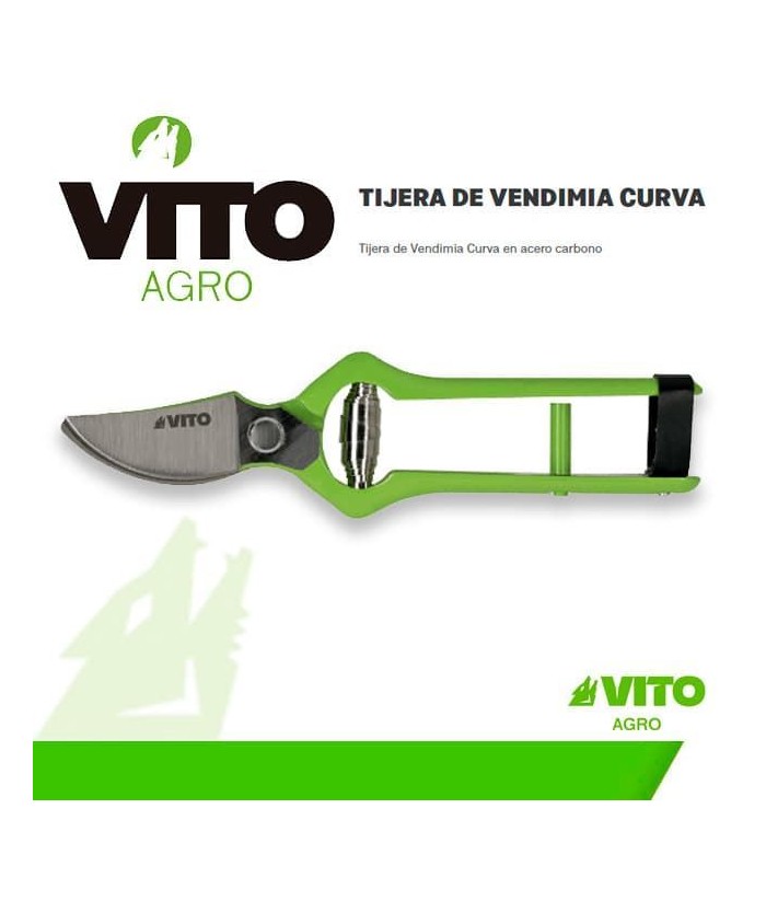 TIJERA PODA VENDIMIA 1MANO CURVA 18CM VITO 