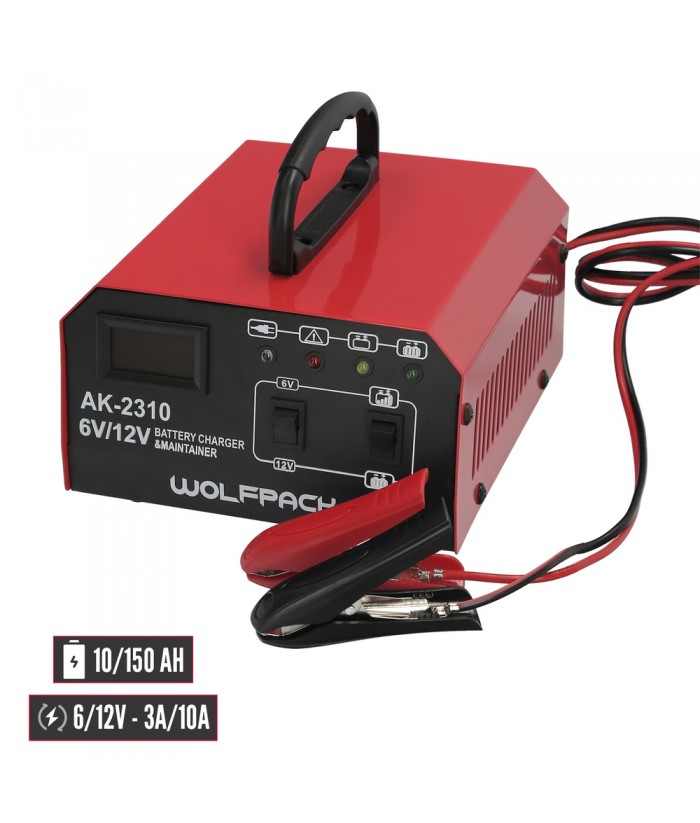 CARGADOR BATERIAS 6-12V 10/150AH WOLFPACK