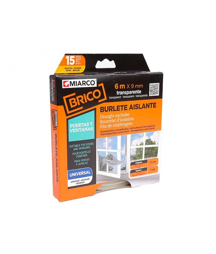 BURLETE AISLANTE RANGER 6M 9MM TRANSPARENTE