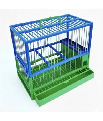 JAULA JILGUEROS C-20 GRANDE VERDE-AZUL