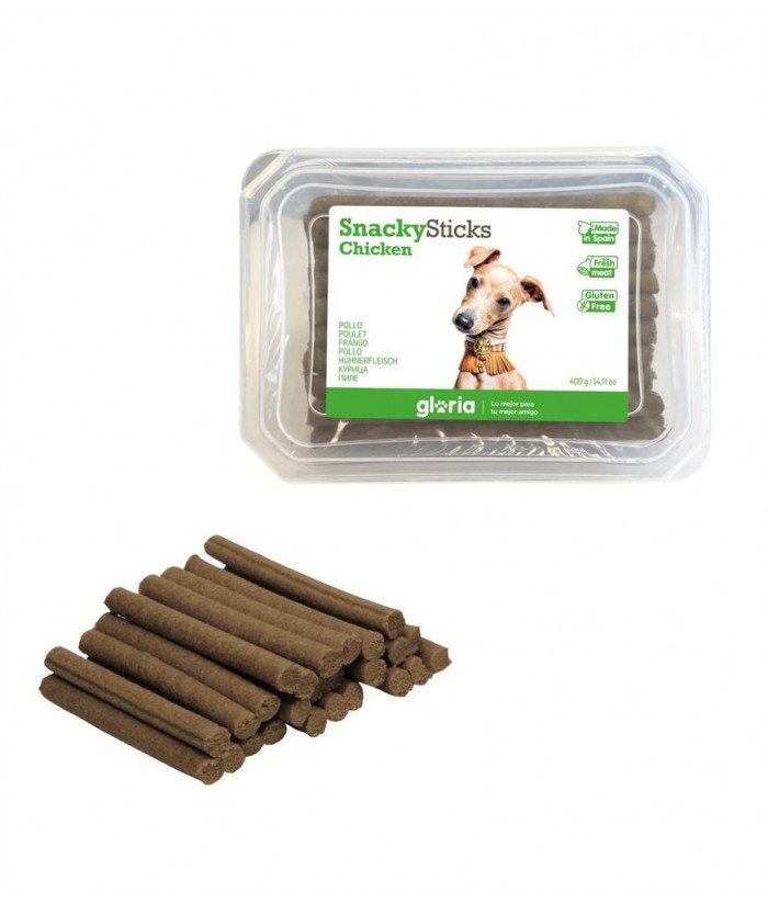 TARRINA SNACKY STICKS POLLO 350GR GLORIA 