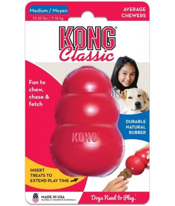 KONG CLASSIC T-M JUGUETE EDUCATIVO PERRO CAUCHO 