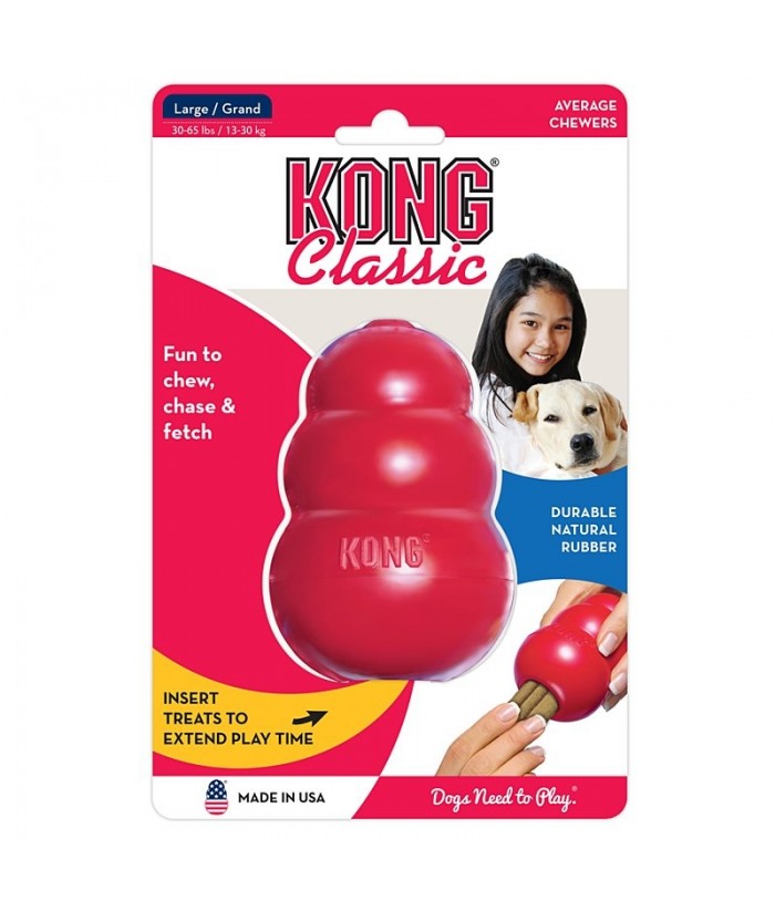 KONG CLASSIC T-L JUGUETE EDUCATIVO PERRO CAUCHO 