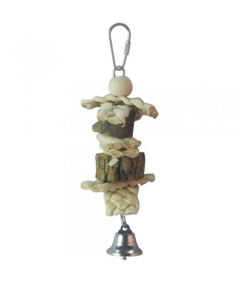 JUGUETE PAJAROS MADERA NATURAL 19 5x6CM ICA