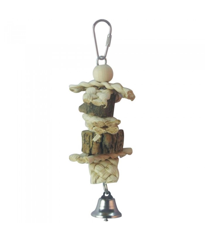 JUGUETE PAJAROS MADERA NATURAL 19 5x6CM ICA