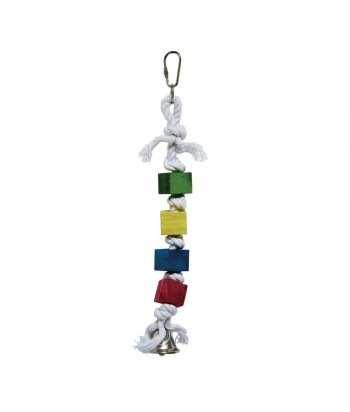 JUGUETE PAJAROS 4MADERAS CAMPANA 28CM ICA