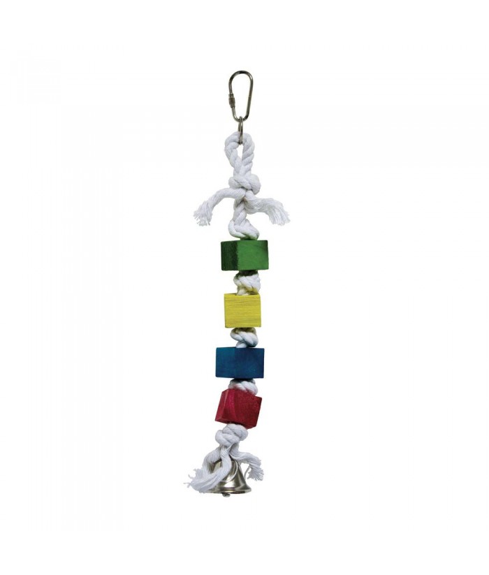 JUGUETE PAJAROS 4MADERAS CAMPANA 28CM ICA