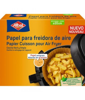 PAPEL AIR FRYER 20CM 20UDS ALBAL