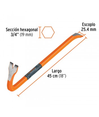 DESENCOFRADOR PATA CABRA 19x450MM TRUPER