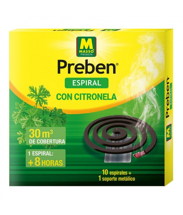 PREBEN ESPIRALES ANTIMOSQUITOS 10UDS CITRONELA