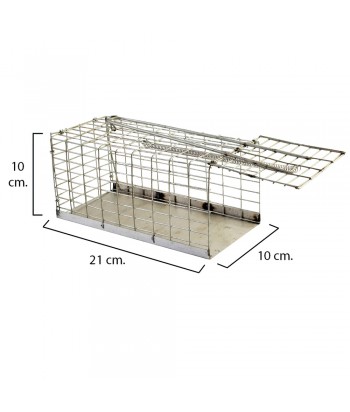 JAULA TRAMPA RATAS METAL 21x10x10CM