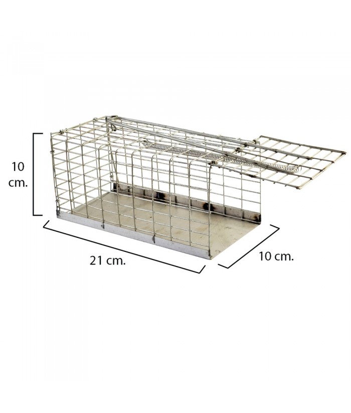 JAULA TRAMPA RATAS METAL 21x10x10CM