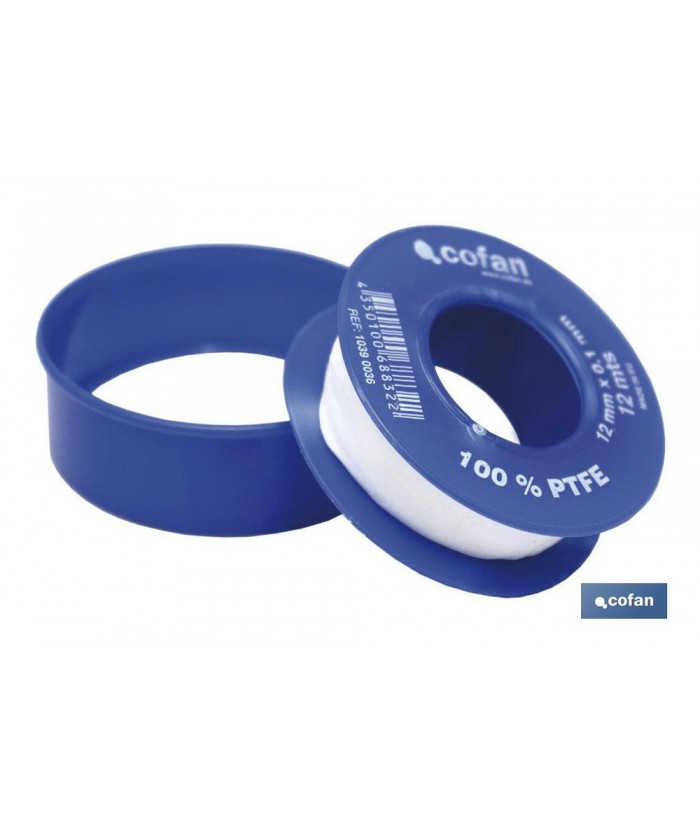 CINTA TEFLON ROLLO 12MMx12M 0 075MM