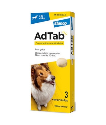 ADTAB 900MG PERROS COMPRIMIDO 22-45KG 3UDS