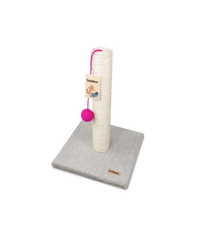 RASCADOR GATOS BASE CUADRADA 30x30x42CM C/PELOTA 