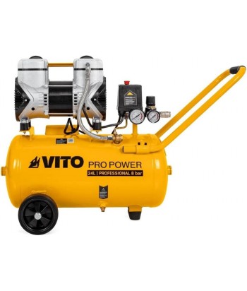 COMPRESOR 24L SILENCIOSO SIN ACEITE 8BAR VITO