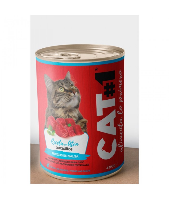 CAT1 HUMEDO GATOS LATA 400GR ATUN SALSA DAPAC