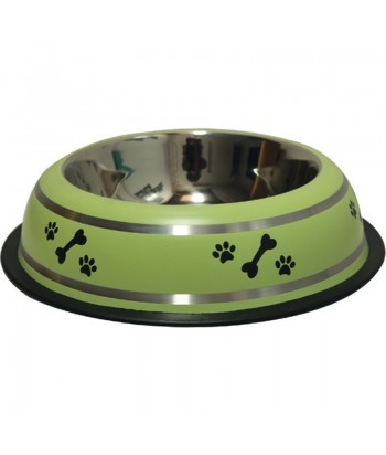 COMEDERO 21x4CM 0 45L ANTIDESLIZANTE VERDE HUELLA