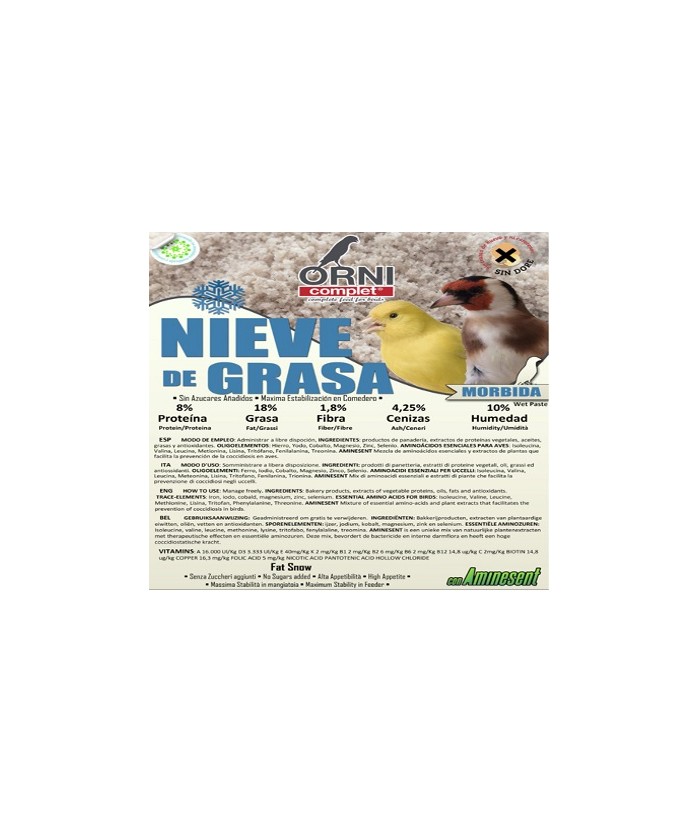 NIEVE DE GRASA 800GR ORNICOMPLET