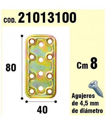 SOPORTE P/MADERA PLACA 40x80MM BRICOMATADA