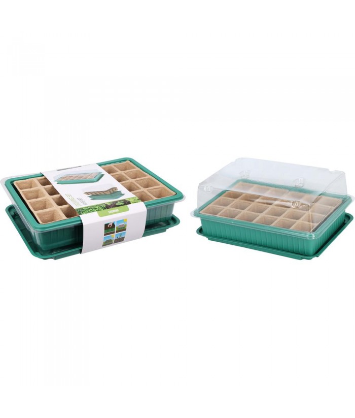 BANDEJA CULTIVO INVERNADERO 27x20x11CM 24HUECOS