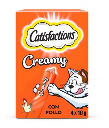 CATISFACTIONS SNACK CREAMY 4x10GR GATOS