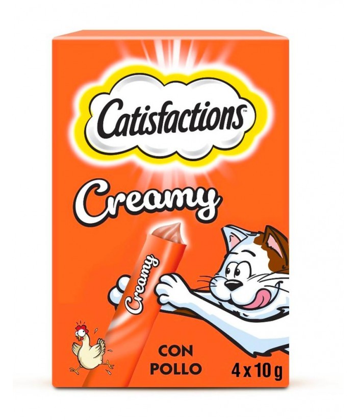 CATISFACTIONS SNACK CREAMY 4x10GR GATOS