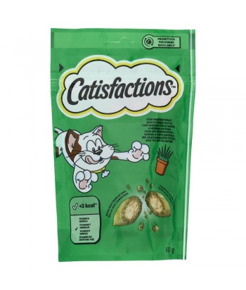 CATISFACTIONS SNACK HIERBA GATERA 60GR PARA GATOS