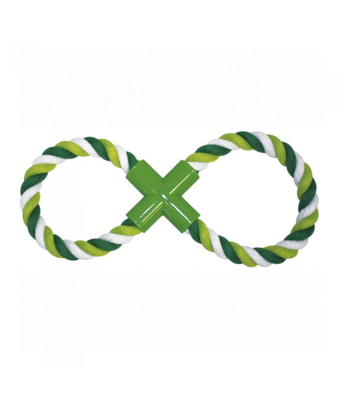 JUGUETE MORDEDOR FORMA OCHO 30CM MENTA 