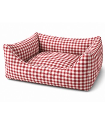 CUNA CUADRADA ANTIPELOS VICHY Nº2 50x40CM ROJA