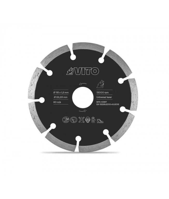 DISCO DIAMANTE 115x22x2MM SEGMENTADO UNIV VITO
