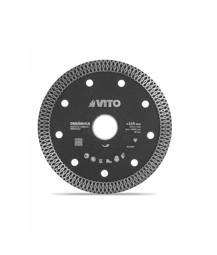 DISCO DIAMANTE 115x22x1MM CERAMICA ULTRAFINO VITO