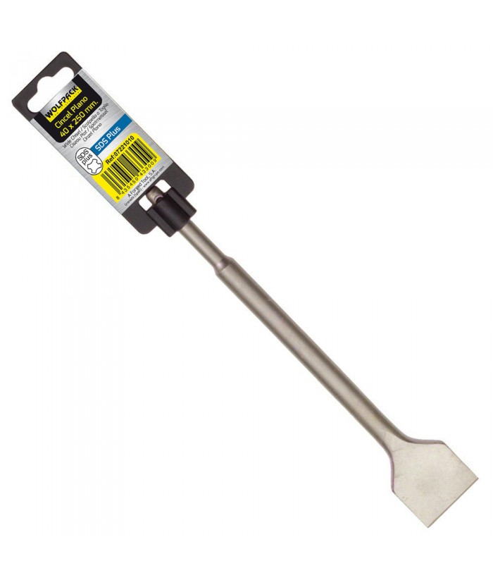 CINCEL PERCUTOR SDS PLUS PLANO 40x250MM WOLFPACK