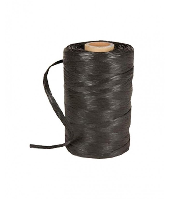 CINTA RAFIA PLANA NEGRA BOBINA 250GR 