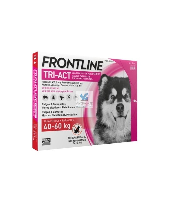 FRONTLINE TRIACT PERROS 40-60KG  UNIDAD 